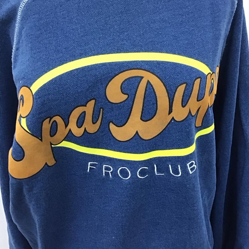 フリークスストア FREAK S STORE トレーナー 長袖 FRO CLUB FREE ロゴ、文字 X プリント インディゴ / インディゴ / レディース USED 古着 中古 10125030