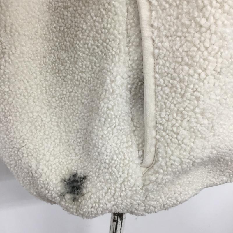 ユニクロ UNIQLO カーディガン 長袖 241-418245 ボアフリースVネックフルジップカーディガン ジップアップジャケット L 無地 白 / ホワイト / レディース USED 古着 中古 10110302