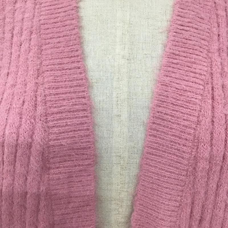 ジェラートピケ gelato pique カーディガン 長袖 無地 桃 / ピンク / レディース USED 古着 中古 10106148