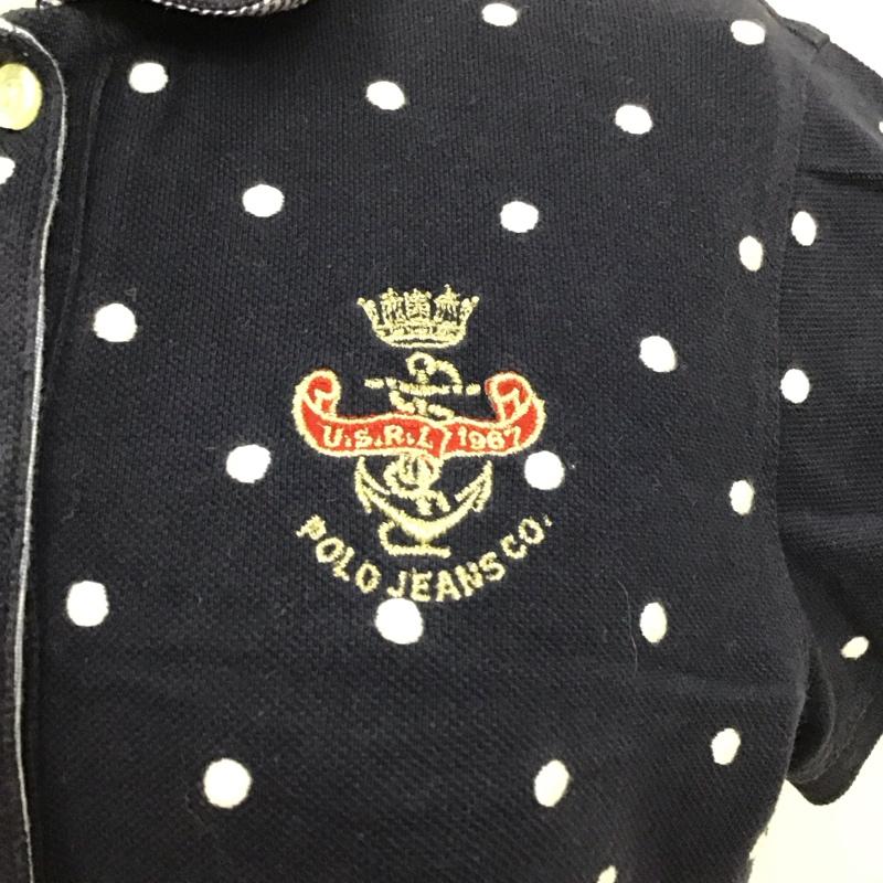 ポロジーンズカンパニー POLO JEANS COMPANY ポロシャツ 半袖 半袖ポロシャツ 半袖カットソー カラーシャツ M ドット 紺 / ネイビー / レディース USED 古着 中古 10115920
