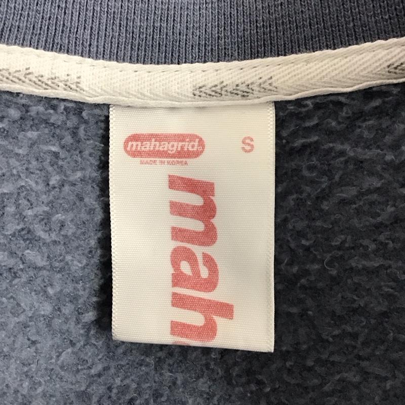 古着 USED トレーナー 長袖 mahagrid スウェット MG2AFMM463ABLS スウェット 裏起毛 バックプリント S ロゴ、文字 青 / ブルー / レディース USED 古着 中古 10124981