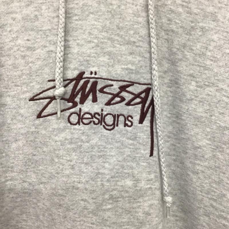 ステューシー STUSSY パーカー 長袖 長袖パーカー プルオーバーパーカー スウェット L ロゴ、文字 灰 / グレー / メンズ USED 古着 中古 10138596