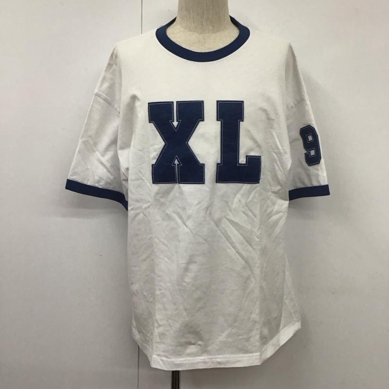 エクストララージ XLARGE Tシャツ 半袖 半袖カットソー プリントTシャツ クルーネックカットソー XL ロゴ、文字 白 / ホワイト / X 青 / ブルー / メンズ USED 古着 中古 10107099