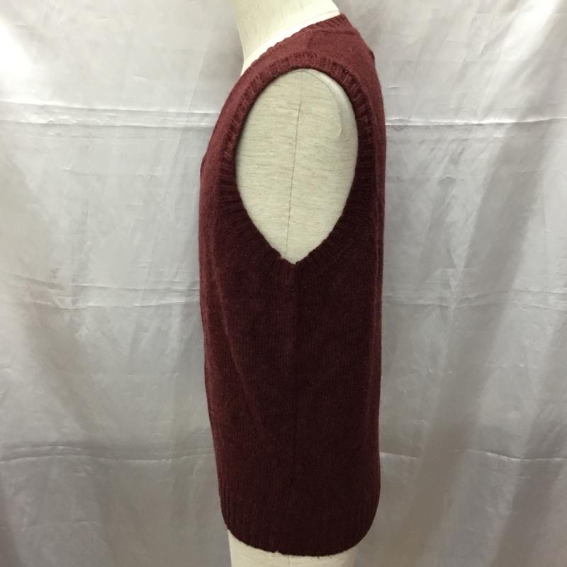 エルエルビーン L.L.Bean ベスト ベスト 0 FGQ6 Vネック ウール S 無地 えんじ / ワインレッド / メンズ USED 古着 中古 10112877