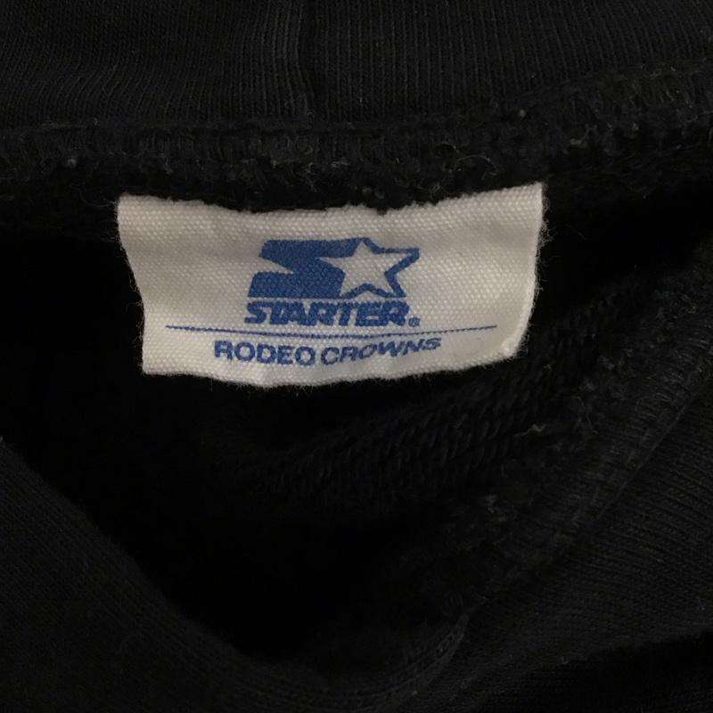 スターター STARTER パーカー 長袖 426GSA01-012V ラインフーディ RODEO CROWNS スウェット FREE プリント 黒 / ブラック / レディース USED 古着 中古 10111077