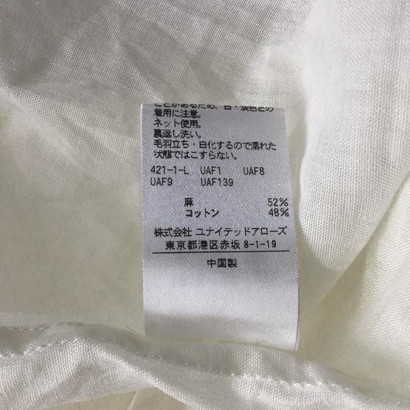 ビューティアンドユースユナイテッドアローズ BEAUTY&YOUTH UNITED ARROWS シャツ、ブラウス 半袖 1616-105-1693 コットンリネン スタンドカラー 無地 アイボリー / アイボリー / レディース USED 古着 中古 10114426
