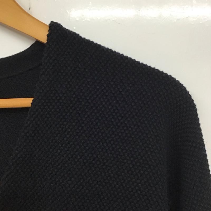 クレプスキュール crepuscule カーディガン 長袖 1903-002 moss stitch V/N cardigan 鹿の子カーディガン 無地 黒 / ブラック / メンズ USED 古着 中古 10136882