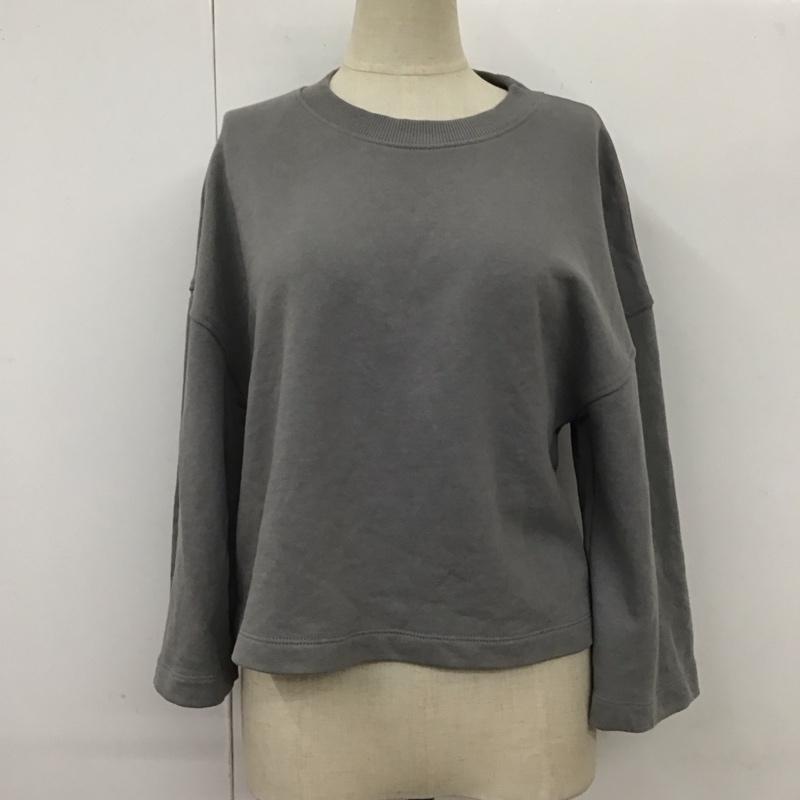 ザラ ZARA トレーナー 七分袖 3641 318 811 ドロップショルダー S 無地 灰 / グレー / レディース USED 古着 中古 10113489