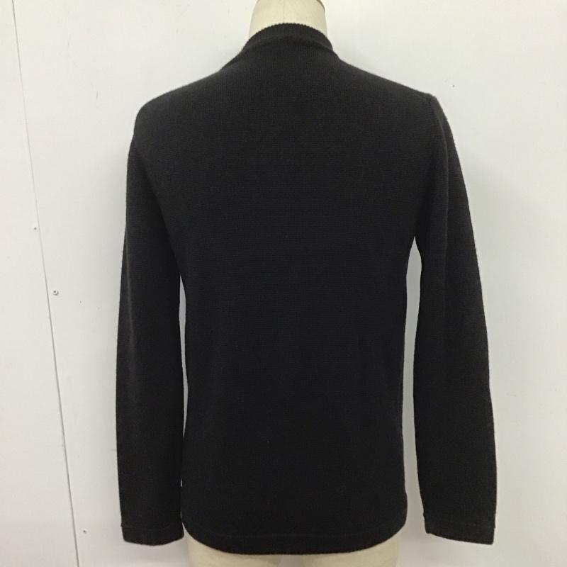 バーバリーブラックレーベル BURBERRY BLACK LABEL ニット、セーター 長袖 bmt10-118-09 長袖ニット ジップアップニットジャケット アウター セーター 2 ロゴ、文字 黒 / ブラック / メンズ USED 古着 中古 10106326