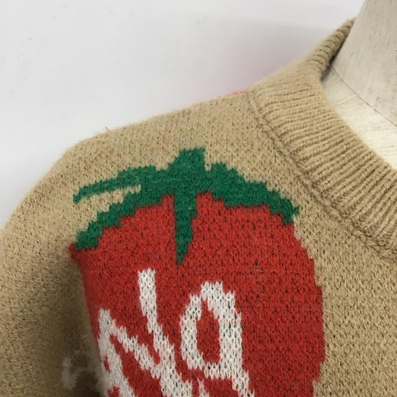 フックバイロックミー Hook By RockME ニット、セーター 長袖 長袖ニット リブニット セーター クルーネックカットソー プリントセーター プリント ベージュ / ベージュ / X 赤 / レッド / X 黄 / イエロー / X 緑 / グリーン / X 白 / ホワイト / X 茶 / ブラウン / メンズ USED 古着 中古 10106323