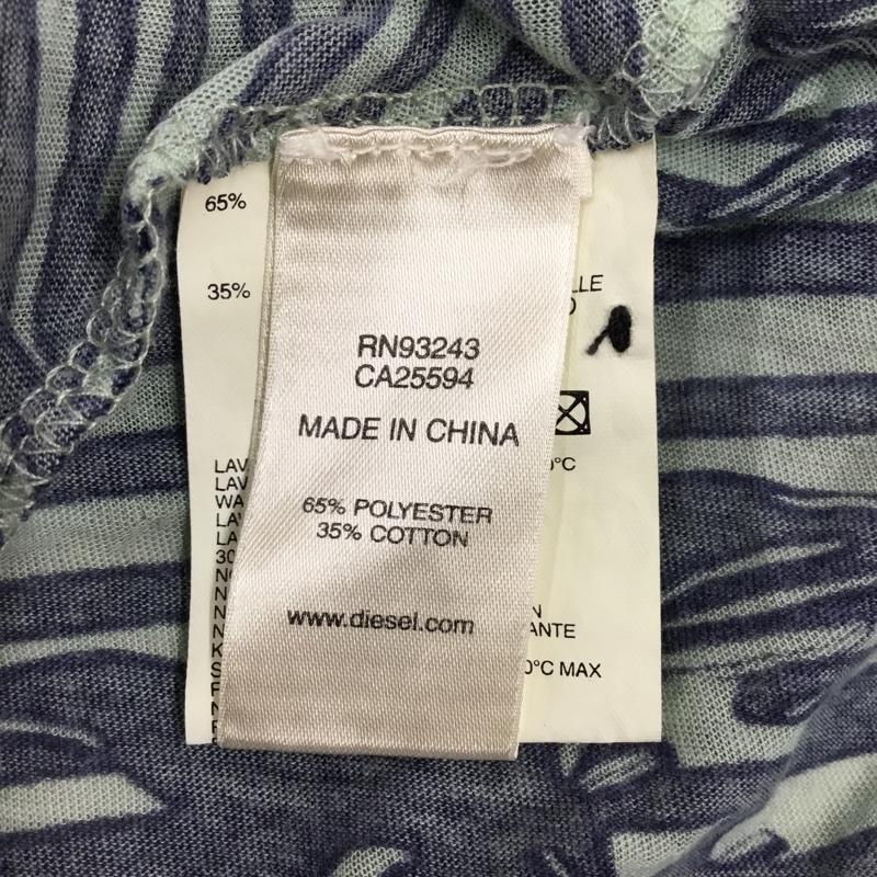 ディーゼル DIESEL トップス トップス ホルターネック M 総柄 紺 / ネイビー / X 薄緑 / ライトグリーン / レディース USED 古着 中古 10118168
