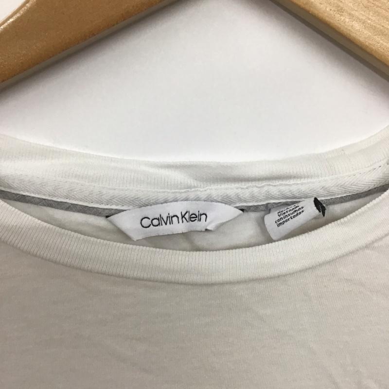 カルバン・クライン Calvin Klein Tシャツ 半袖 半袖カットソー プリントTシャツ クルーネックカットソー M ロゴ、文字 白 / ホワイト / メンズ USED 古着 中古 10138557