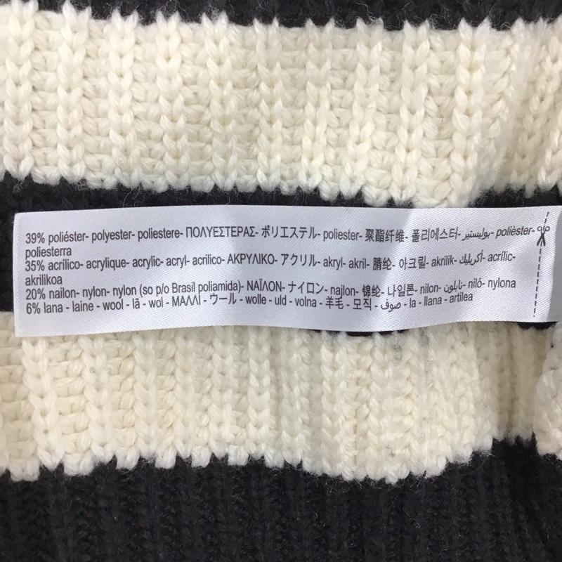 ザラ ZARA ニット、セーター 長袖 6873 105 104 オーバーサイズ S ボーダー柄 黒 / ブラック / X アイボリー / アイボリー / レディース USED 古着 中古 10118408