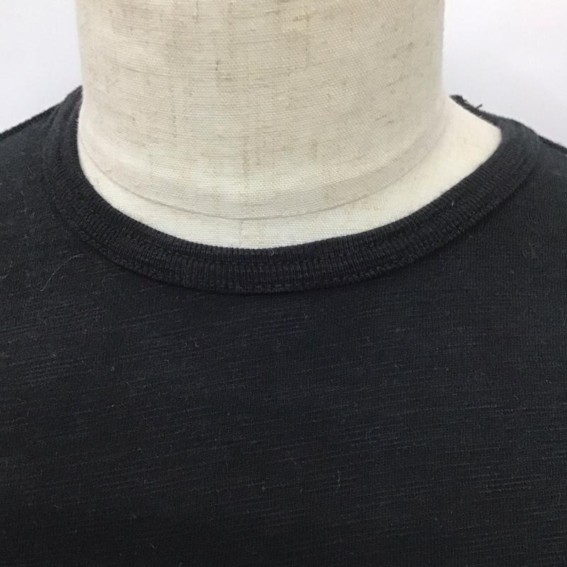 トミーヒルフィガー TOMMY HILFIGER カットソー 長袖 長袖カットソー クルーネックカットソー ロングスリーブカットソー S ロゴ、文字 黒 / ブラック / メンズ USED 古着 中古 10113737