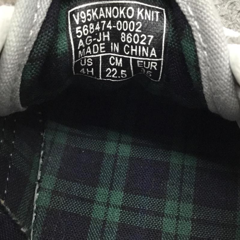 バンズ VANS スニーカー スニーカー V95KANOKO KNIT 鹿の子編み 22.5cm 22.5cm 無地 灰 / グレー / X 白 / ホワイト / レディース USED 古着 中古 10107625
