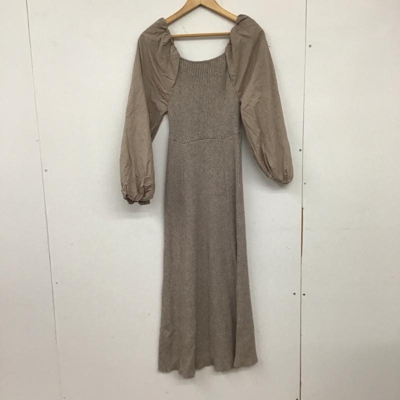 アルシーヴ archives ワンピース ロングスカート M 無地 ベージュ / ベージュ / レディース USED 古着 中古 10133989