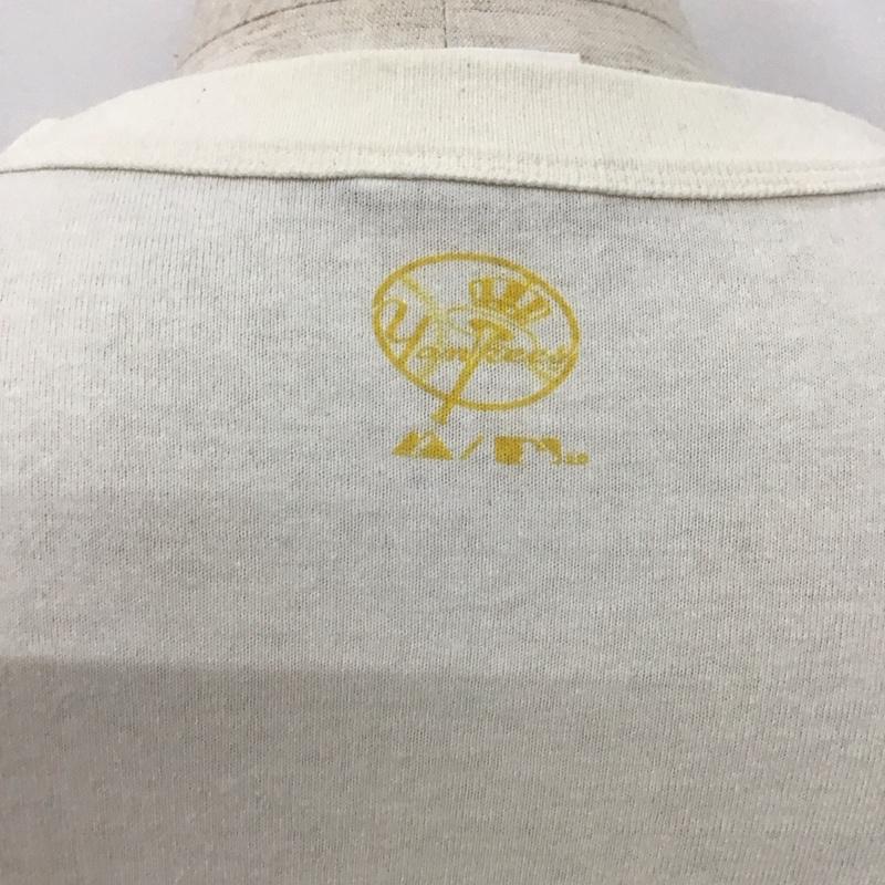マジェスティック MAJESTIC カットソー 七分袖 ラグランTシャツ 七分丈 プリントTシャツ クルーネックカットソー プリント 白 / ホワイト / X 黄 / イエロー / メンズ USED 古着 中古 10106608