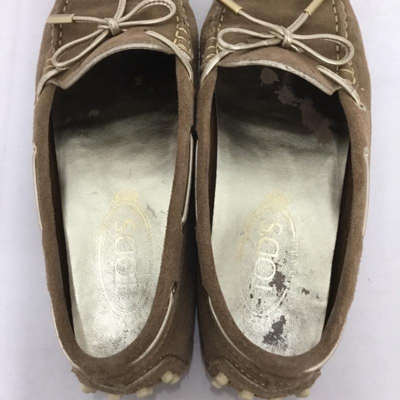トッズ TOD S カジュアルシューズ カジュアルシューズ ドライビングシューズ 38 無地 ベージュ / ベージュ / レディース USED 古着 中古 10133899