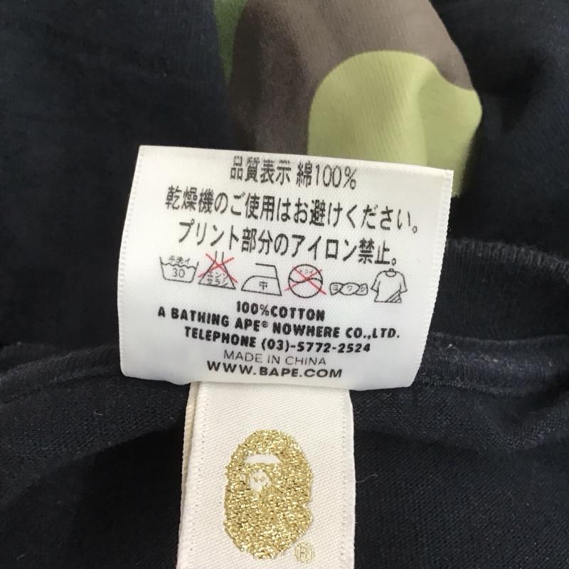 アベイシングエイプ A BATHING APE Tシャツ 半袖 クルーネック S プリント 黒 / ブラック / レディース USED 古着 中古 10113807