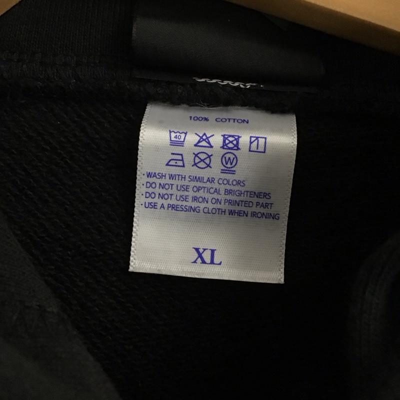 ゴッドサイズ GODSIZE パーカー 長袖 長袖ジップアップパーカー スウェットパーカー XL ロゴ、文字 黒 / ブラック / メンズ USED 古着 中古 10136837
