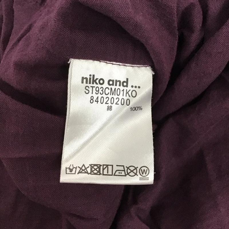 ニコアンド niko and... スカート ロングスカート ST93CM01KO コットンボイルアソートフレアロングスカート 総柄 紫 / パープル / レディース USED 古着 中古 10137183