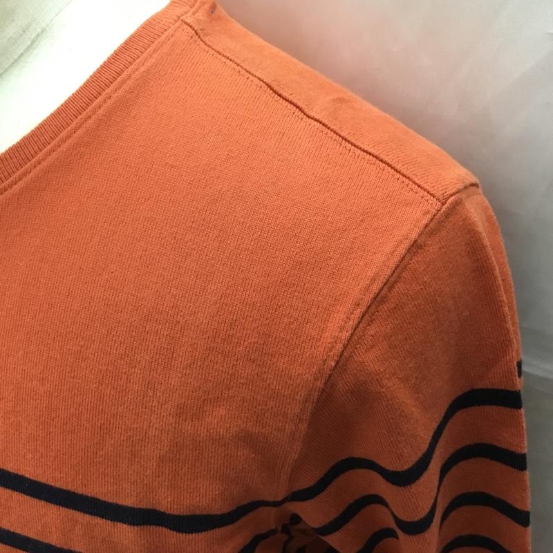 エディーバウアー Eddie Bauer カットソー 長袖 長袖カットソー クルーネックカットソー ロングスリーブカットソー プリントTシャツ M ボーダー柄 マルチカラー / マルチカラー /  メンズ USED 古着 中古 10113548