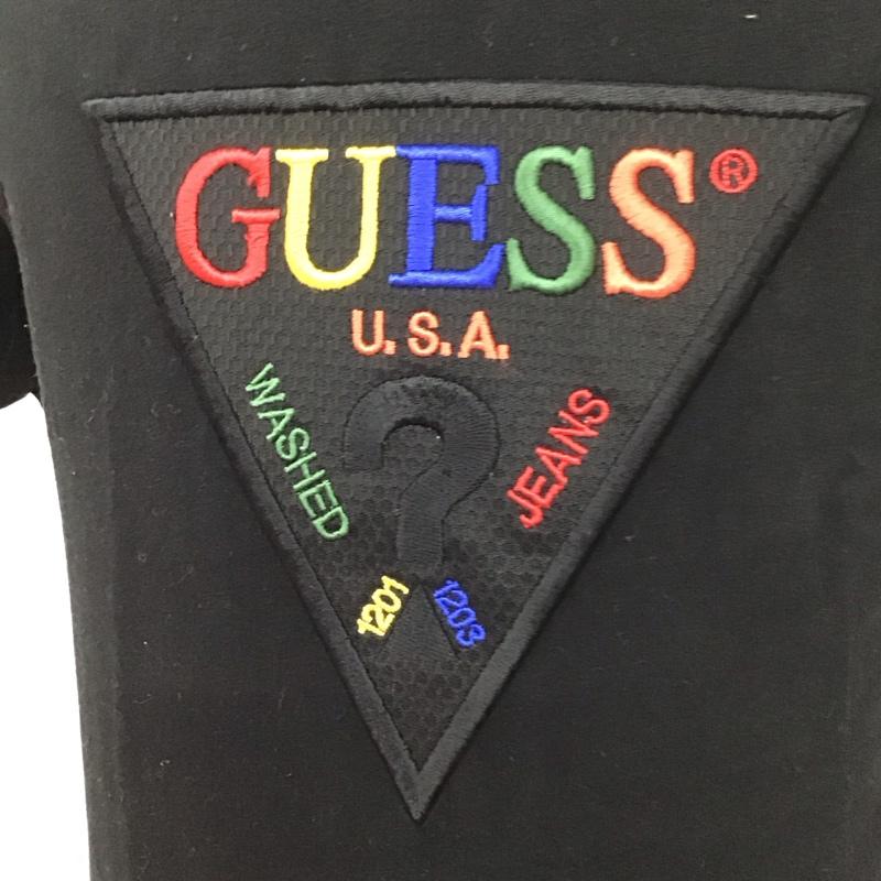 ゲス Guess Tシャツ 半袖 半袖カットソー プリントTシャツ クルーネックカットソー M ロゴ、文字 黒 / ブラック /  メンズ USED 古着 中古 10112118