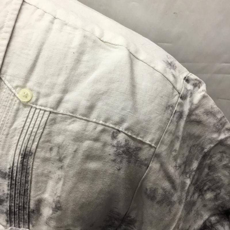 古着 USED シャツ、ブラウス 半袖 半袖シャツ カラーシャツ 半袖カットソー アロハシャツ 古着 S 総柄 白 / ホワイト / X 黒 / ブラック / メンズ USED 古着 中古 10106406