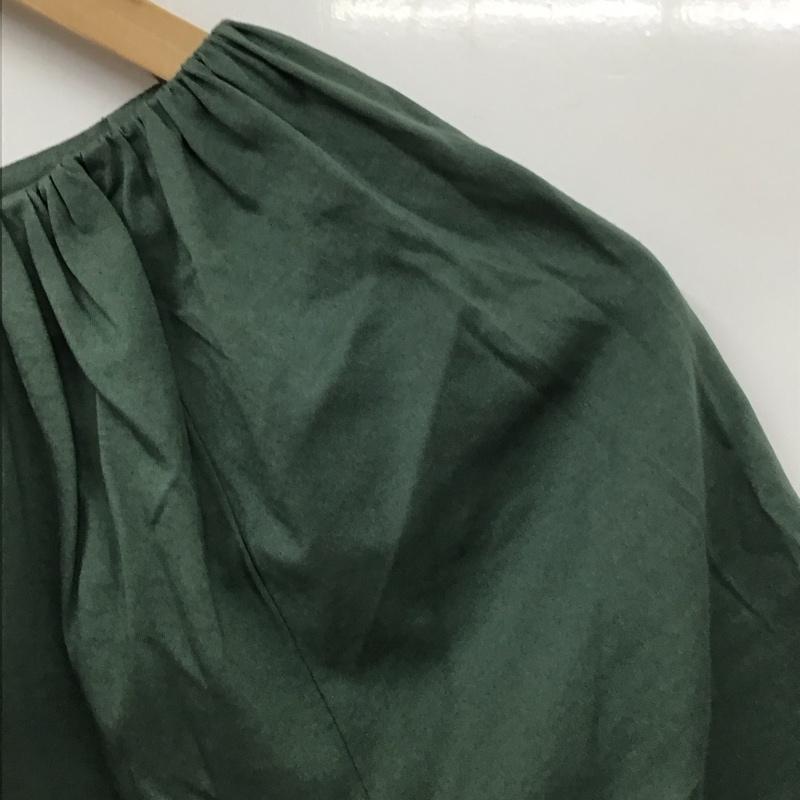 ユナイテッドアローズグリーンレーベルリラクシング UNITED ARROWS green label relaxing カットソー 半袖 3517-137-1667 ハイゲージギャザードルマンプルオーバーカットソー 無地 緑 / グリーン / レディース USED 古着 中古 10131668