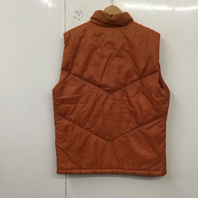 ザノースフェイス THE NORTH FACE ベスト ベスト ダウンベスト ノースリーブ 前ボタン 70s 80s L 無地 橙 / オレンジ / メンズ USED 古着 中古 10129873