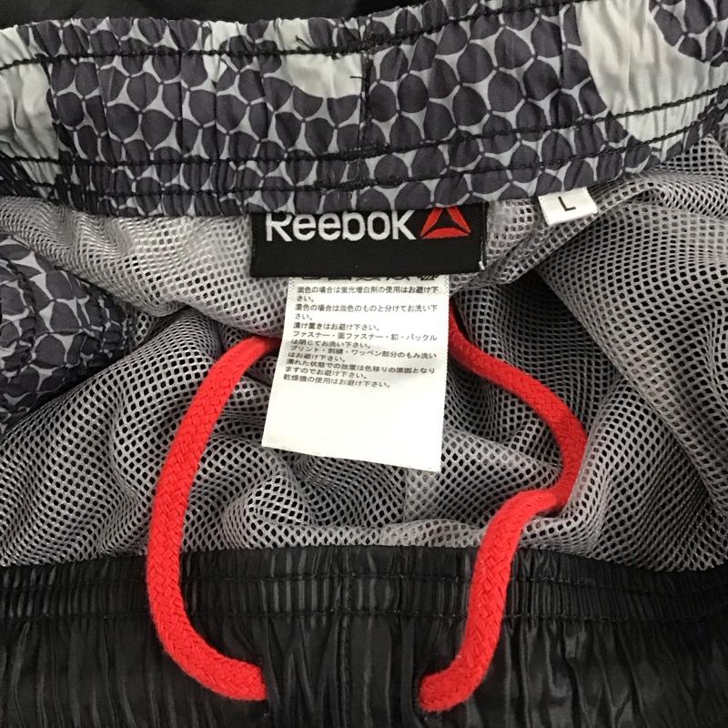 リーボック Reebok パンツ ショートパンツ ショートパンツ ハーフパンツ カジュアルパンツ L プリント 黒 / ブラック / メンズ USED 古着 中古 10130501