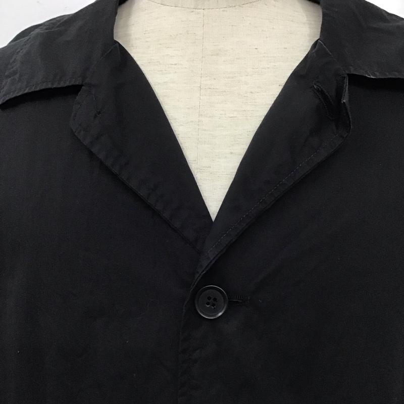 バシスブルック BASISBROEK ジャケット、上着 ジャケット、ブレザー ロングジャケット ロングコート アウター カラージャケット 4 無地 黒 / ブラック / メンズ USED 古着 中古 10107470