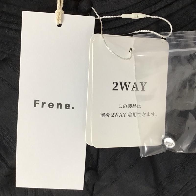 フラーネ Frene シャツ、ブラウス 長袖 FREE 無地 黒 / ブラック / レディース USED 古着 中古 10130281