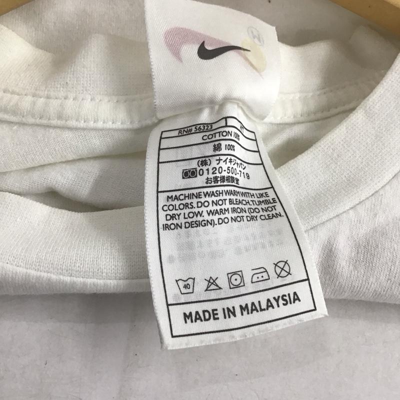 ナイキ NIKE Tシャツ 半袖 半袖カットソー プリントTシャツ クルーネックカットソー M プリント 白 / ホワイト / メンズ USED 古着 中古 10138747