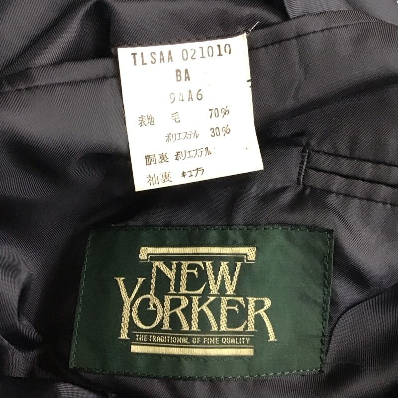 ニューヨーカー NEWYORKER セットアップ セットアップ テーラード ジャケット パンツ スーツ 無地 紺 / ネイビー / メンズ USED 古着 中古 10117017