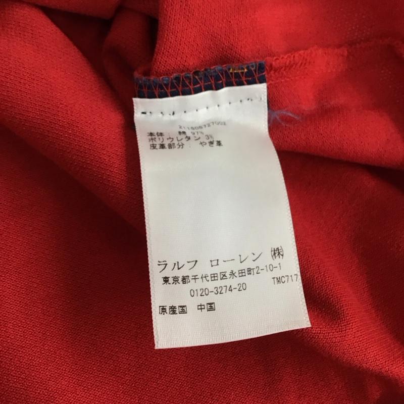 ポロラルフローレン POLO RALPH LAUREN ポロシャツ 半袖 半袖ポロシャツ カラーシャツ 半袖カットソー M ロゴ、文字 赤 / レッド / レディース USED 古着 中古 10136457
