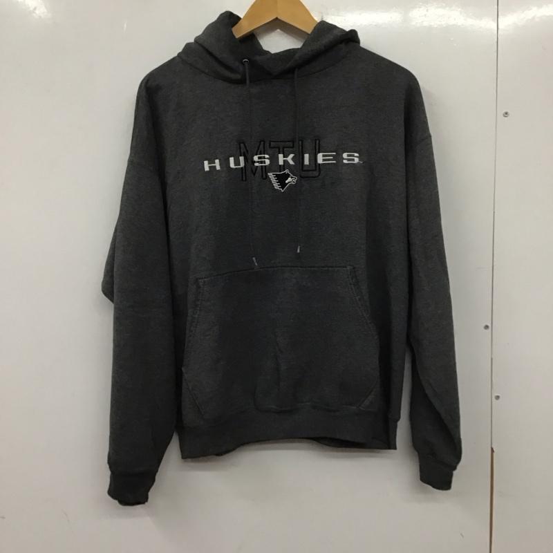 チャンピオン Champion パーカー 長袖 長袖パーカー プルオーバーパーカー スウェット L ロゴ、文字 灰 / グレー / メンズ USED 古着 中古 10139826