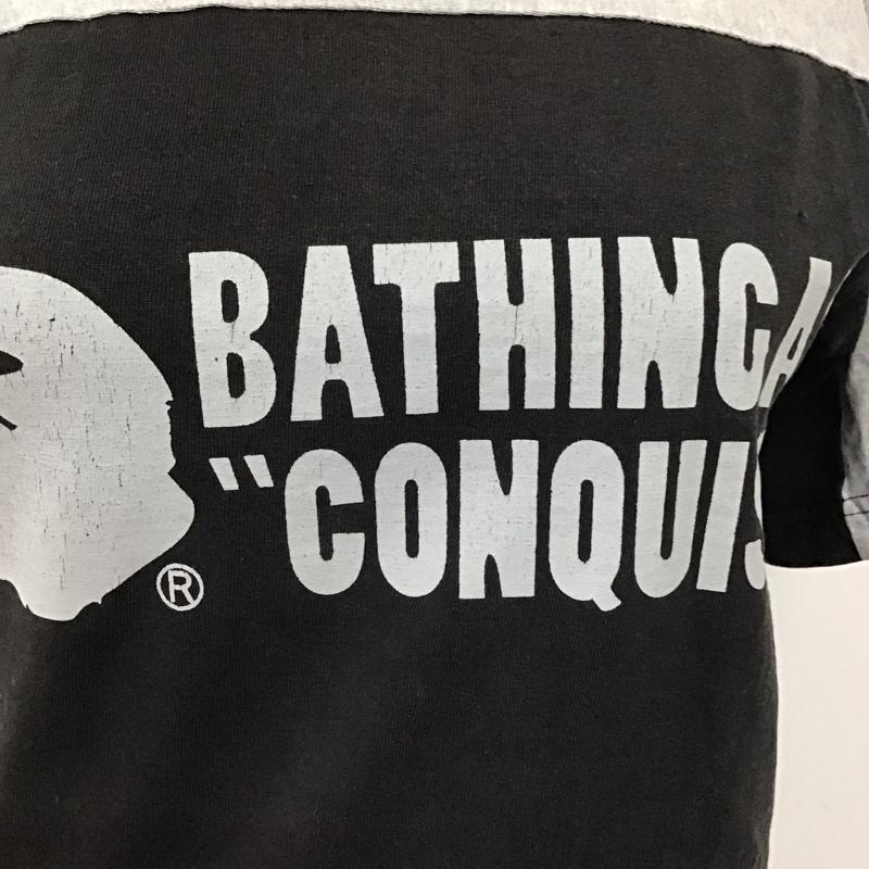 アベイシングエイプ A BATHING APE Tシャツ 半袖 半袖カットソー プリントTシャツ クルーネックカットソー XS プリント 黒 / ブラック / X 灰 / グレー / レディース USED 古着 中古 10117500
