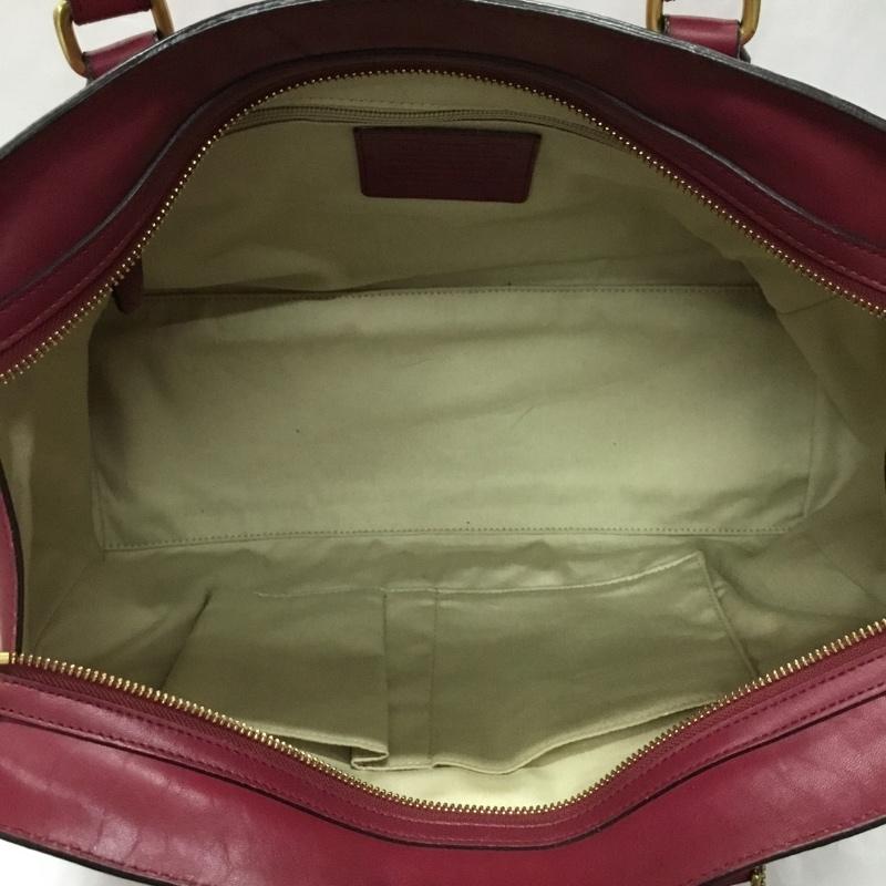 コーチ COACH トートバッグ トートバッグ 25365 無地 えんじ / ワインレッド / レディース USED 古着 中古 10118921