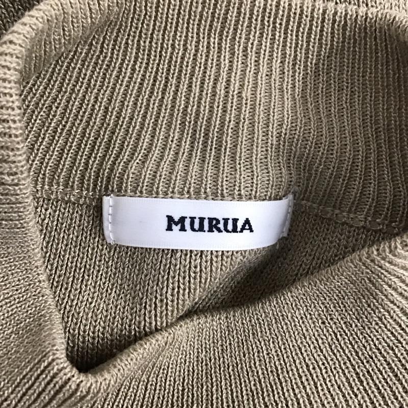 ムルーア MURUA ニット、セーター 長袖 012152605701-01 変形ネックニットカットソー 長袖ニットカットソー FREE 無地 ベージュ / ベージュ / レディース USED 古着 中古 10120938