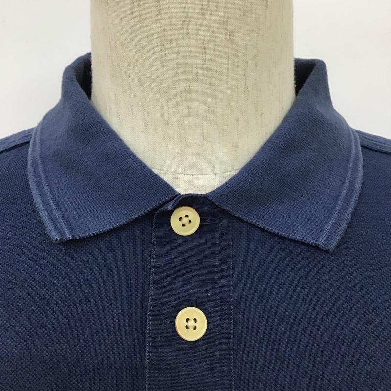 フレッドペリー FRED PERRY ポロシャツ 半袖 半袖ポロシャツ カラーシャツ 半袖カットソー M ロゴ、文字 紺 / ネイビー /  メンズ USED 古着 中古 10111480