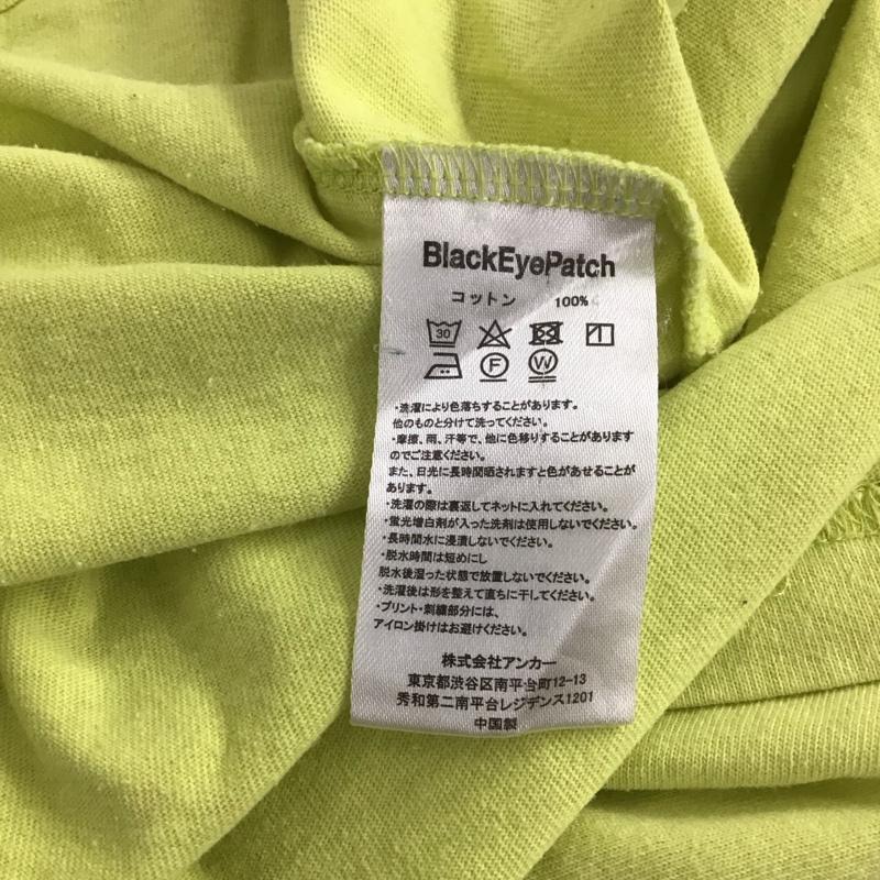 ブラックアイパッチ Black eye patch Tシャツ 半袖 半袖カットソー プリントTシャツ クルーネックカットソー M ロゴ、文字 緑 / グリーン / メンズ USED 古着 中古 10138449