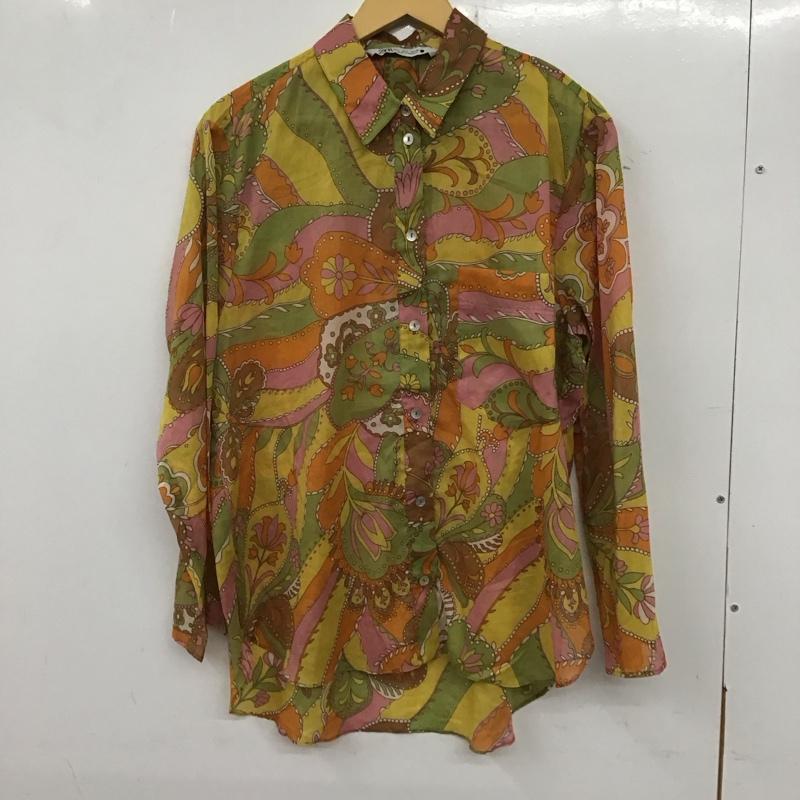 ザラ ZARA シャツ、ブラウス 長袖 長袖シャツ 総柄シャツ カラーシャツ プリント L プリント マルチカラー / マルチカラー / レディース USED 古着 中古 10135555