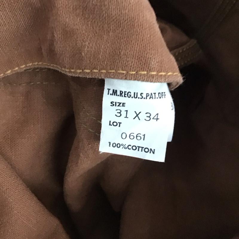 カーハート Carhartt パンツ デニム、ジーンズ ワイドパンツ カジュアルパンツ ワークパンツ 31インチ 無地 茶 / ブラウン / メンズ USED 古着 中古 10147283