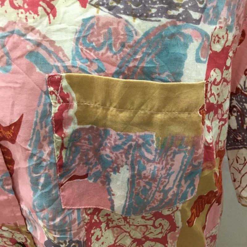 ベルフローリー BELL FLORRIE シャツ、ブラウス 半袖 半袖シャツ カラーシャツ 半袖カットソー カジュアルシャツ 3L プリント マルチカラー / マルチカラー / レディース USED 古着 中古 10108994