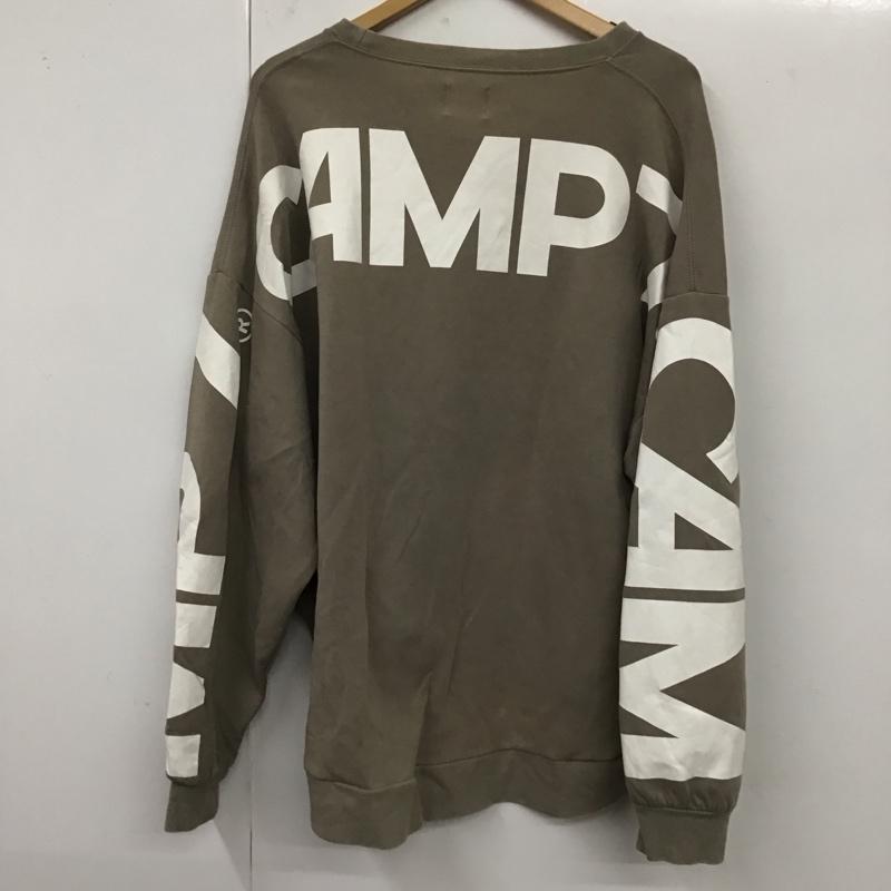 キャンプセブン CAMP7 カットソー 長袖 cp4202432009 ビッグシルエットバックロゴロンT クルーネックカットソー M ロゴ、文字 茶 / ブラウン / レディース USED 古着 中古 10119554