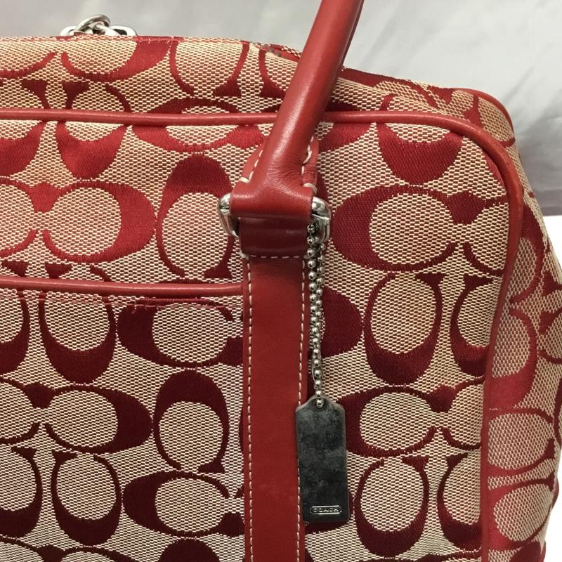 コーチ COACH ハンドバッグ ハンドバッグ E1R 6097 シグネチャー 総柄 赤 / レッド / レディース USED 古着 中古 10120736