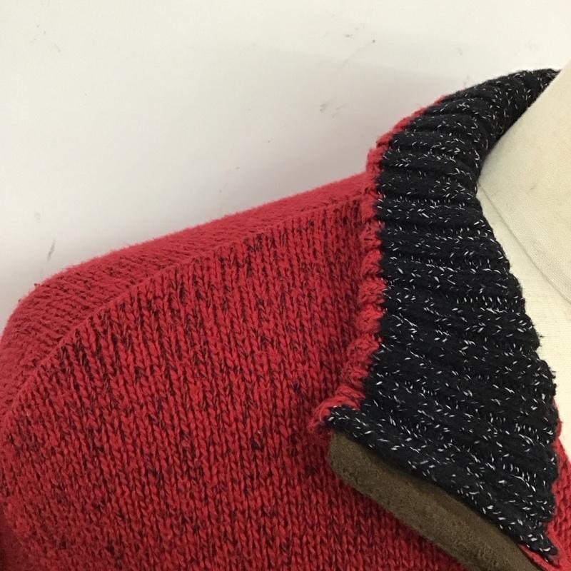 チャップス CHAPS ニット、セーター 長袖 長袖ニットカットソー ニット セーター ジップアップネックニット L 無地 赤 / レッド / メンズ USED 古着 中古 10122147