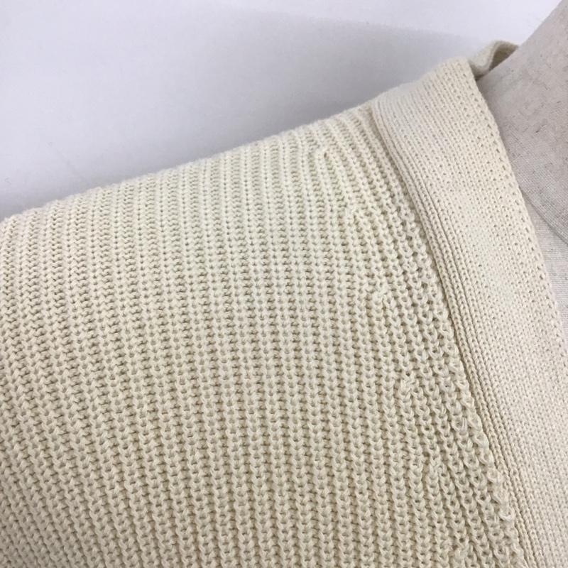 ザラ ZARA カーディガン 長袖 長袖カーディガン 長袖カットソー ノーカラージャケット 前開カーディガン M 無地 白 / ホワイト / メンズ USED 古着 中古 10124561