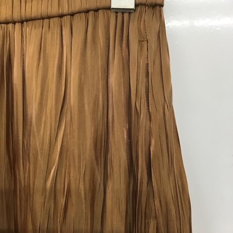 ローリーズファーム LOWRYS FARM スカート ロングスカート FREE 無地 茶 / ブラウン / レディース USED 古着 中古 10139748